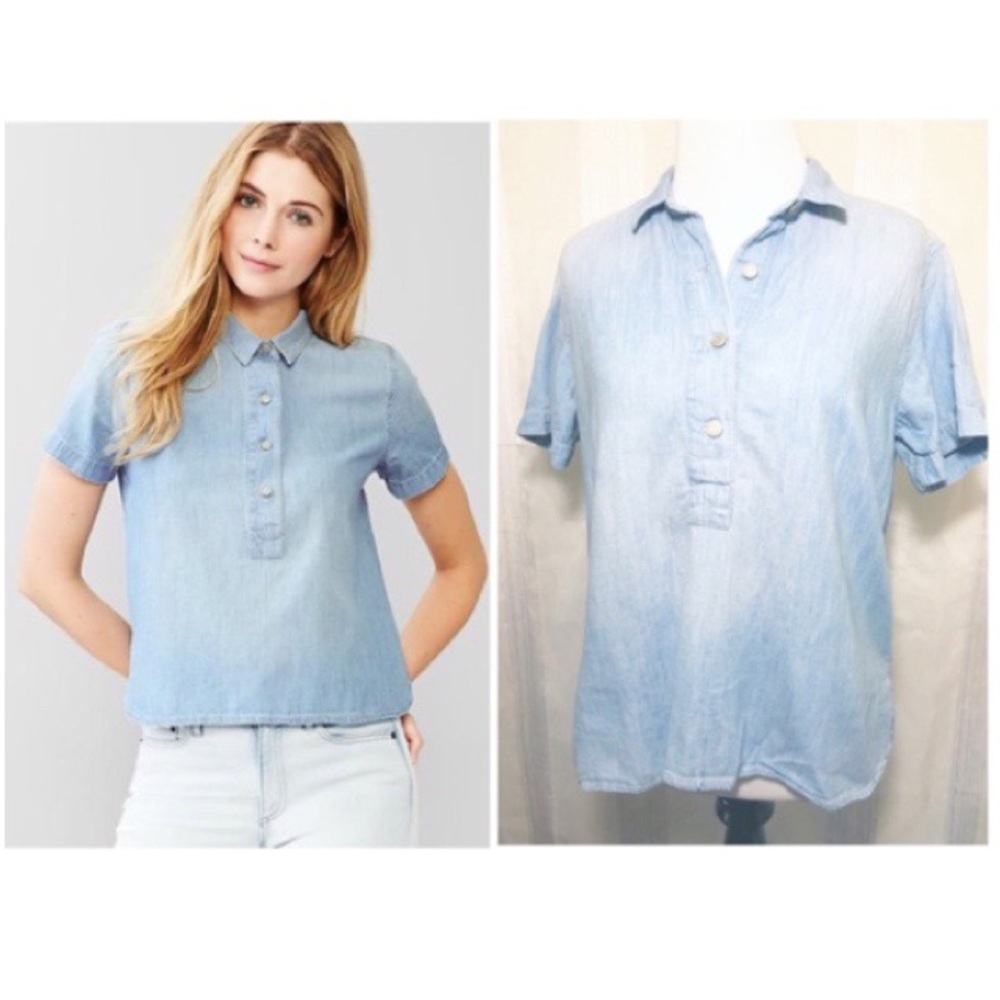 Gap Pullover Denim Top